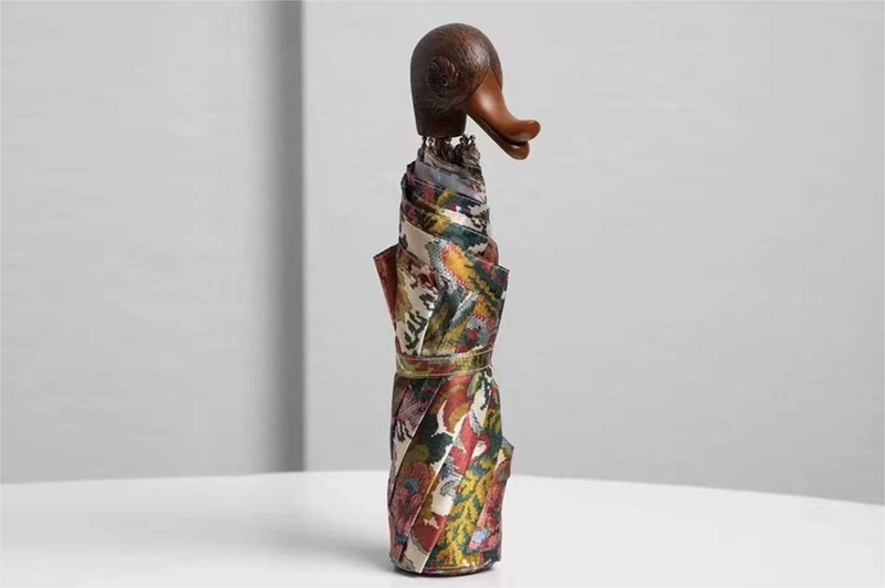 色丁布花色鸭头伞 YK-SJSD110